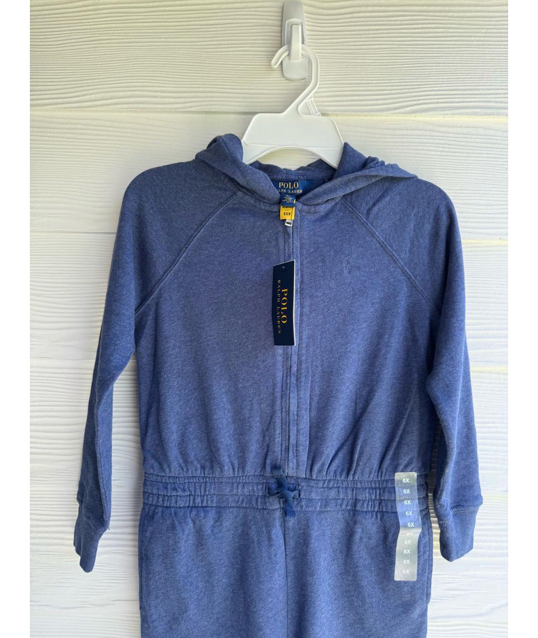 POLO RALPH LAUREN Синий хлопковый комбинезон, фото 2