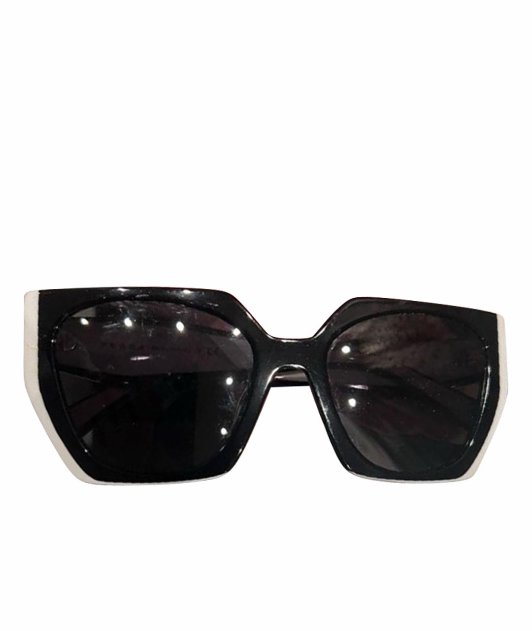 PRADA Черные пластиковые солнцезащитные очки, фото 1
