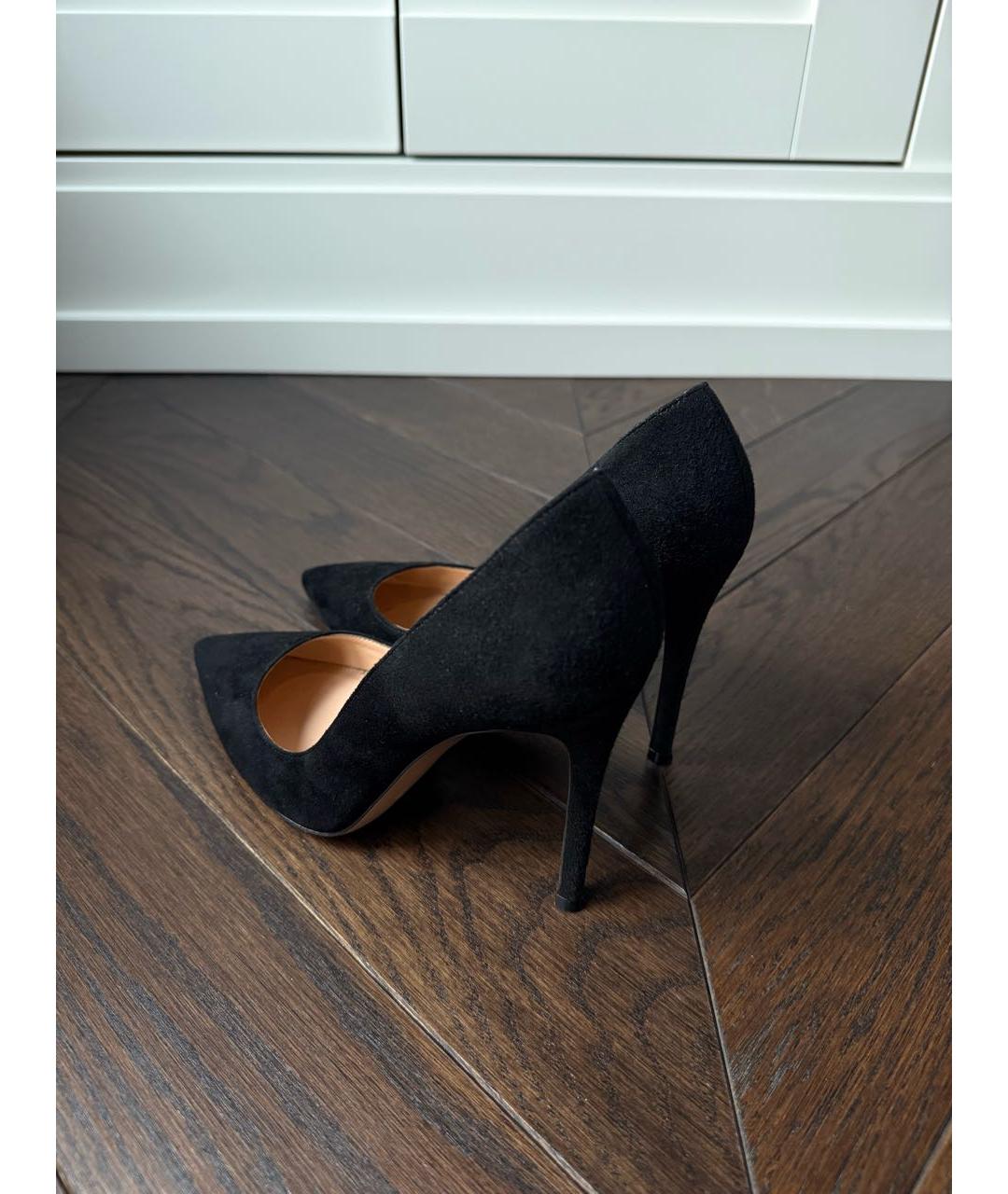 GIANVITO ROSSI Черные замшевые туфли, фото 3