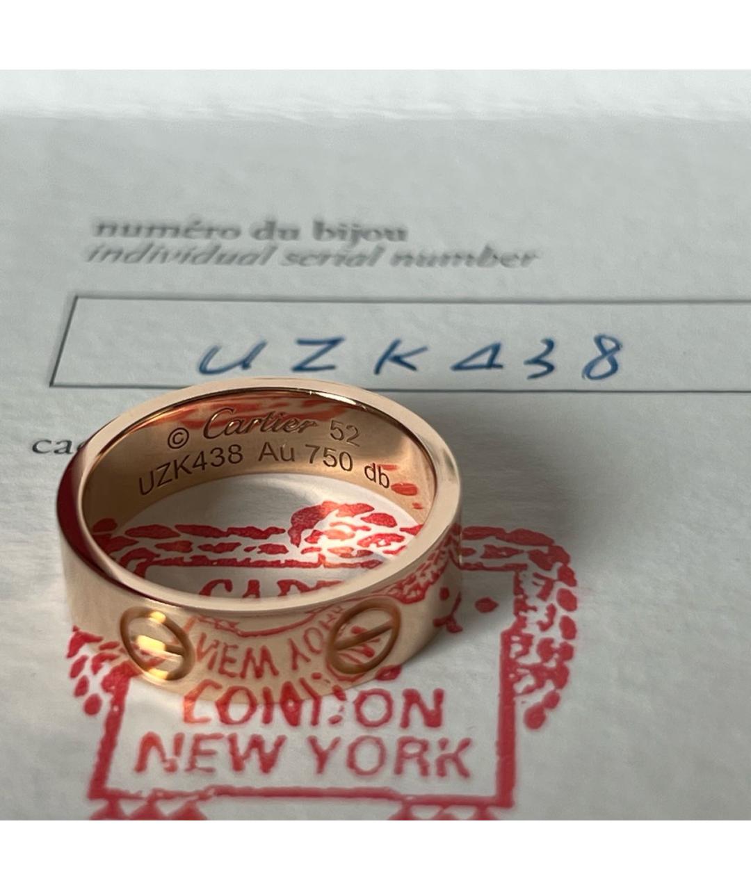 CARTIER Золотое кольцо из розового золота, фото 3