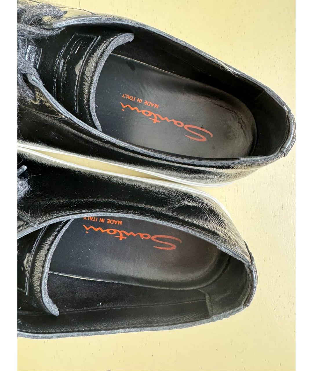 SANTONI Черные кеды, фото 5
