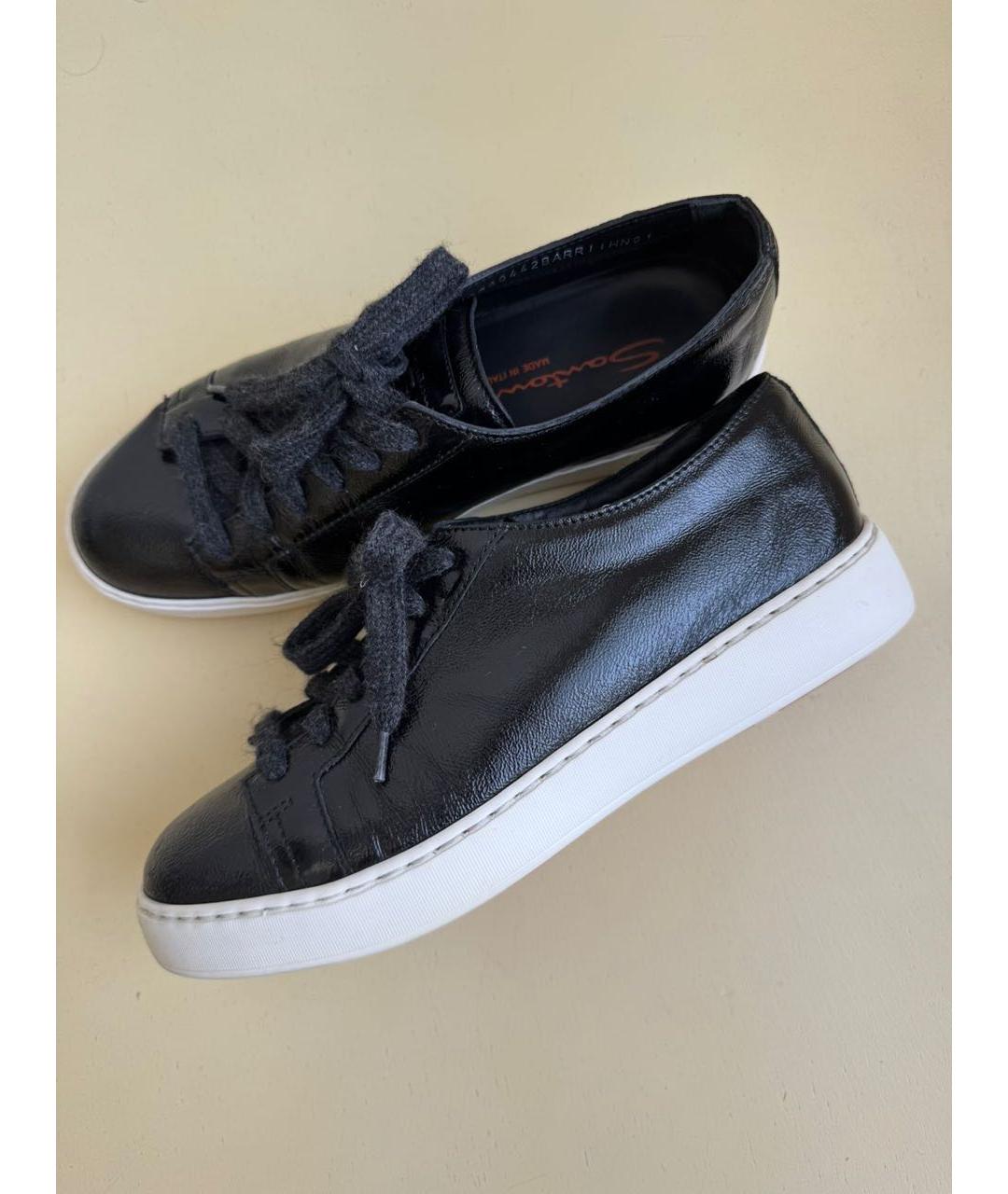 SANTONI Черные кеды, фото 4
