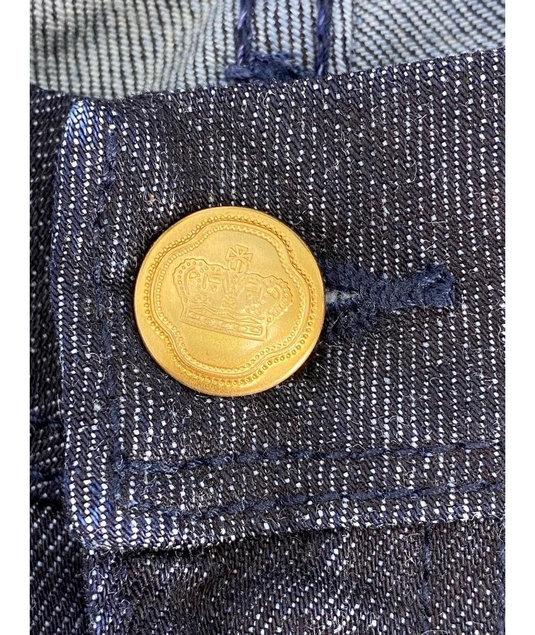 JUICY COUTURE Темно-синие хлопко-эластановые джинсы клеш, фото 7
