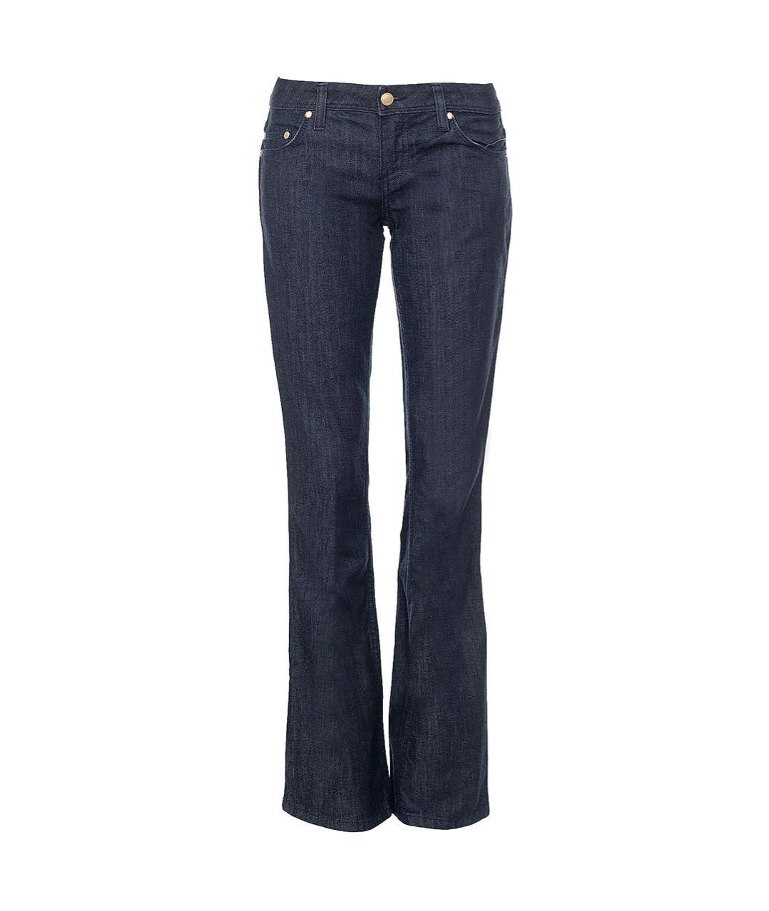 JUICY COUTURE Темно-синие хлопко-эластановые джинсы клеш, фото 1