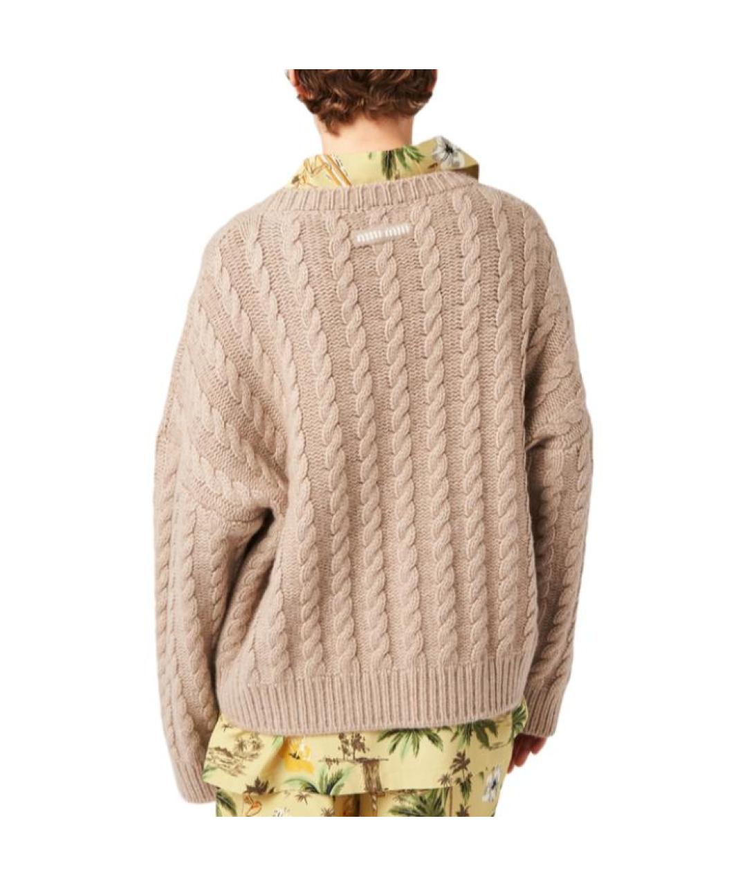 MIU MIU Бежевый джемпер / свитер, фото 3