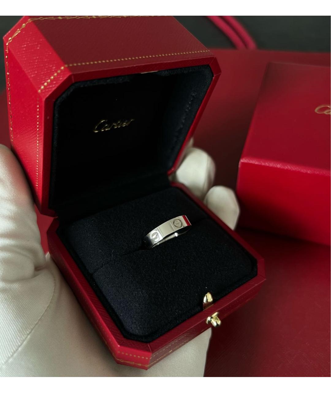 CARTIER Антрацитовое кольцо из белого золота, фото 3