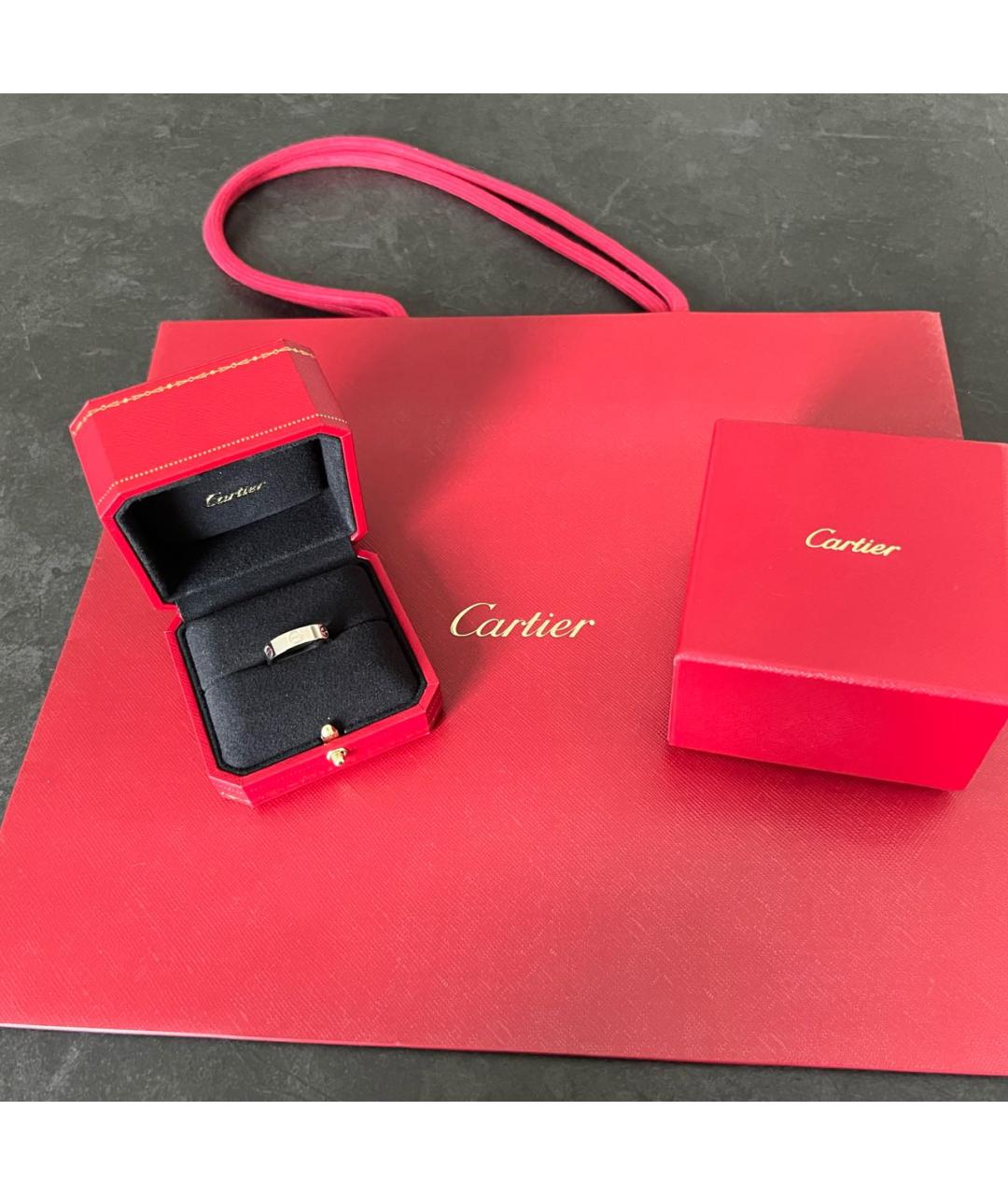 CARTIER Антрацитовое кольцо из белого золота, фото 2