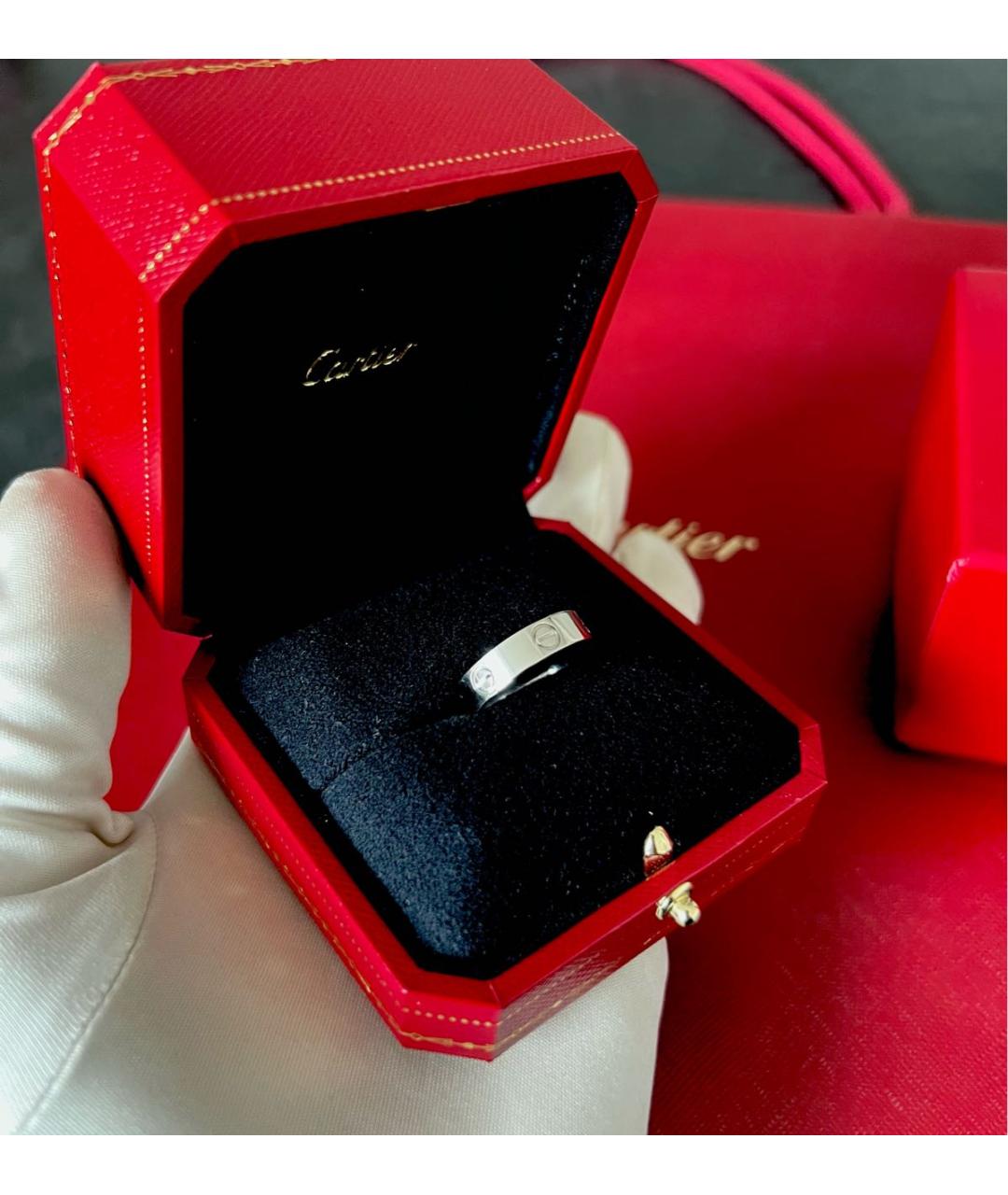 CARTIER Антрацитовое кольцо из белого золота, фото 7