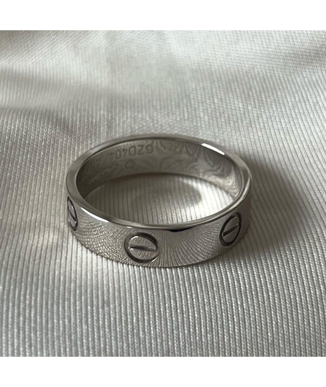 CARTIER Антрацитовое кольцо из белого золота, фото 5