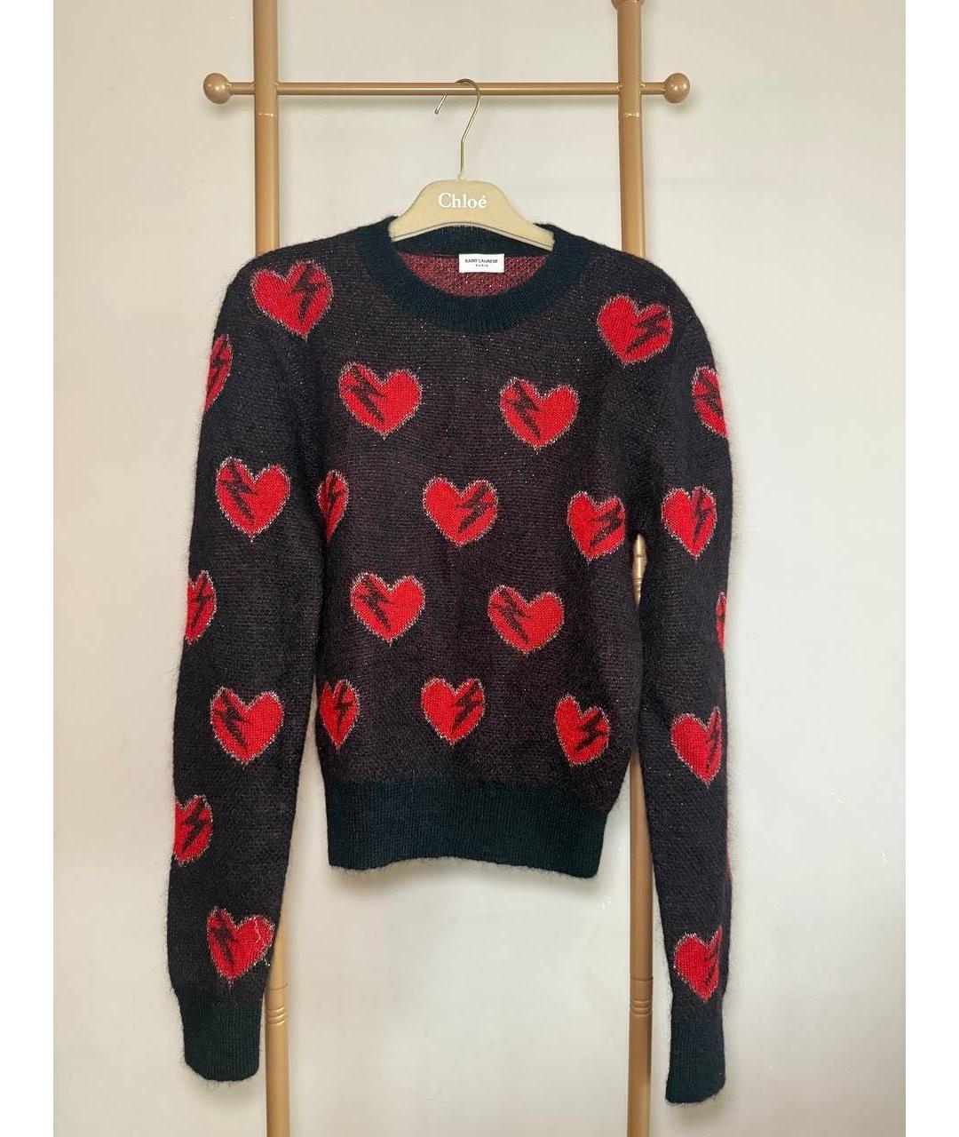 SAINT LAURENT Черный шерстяной джемпер / свитер, фото 3