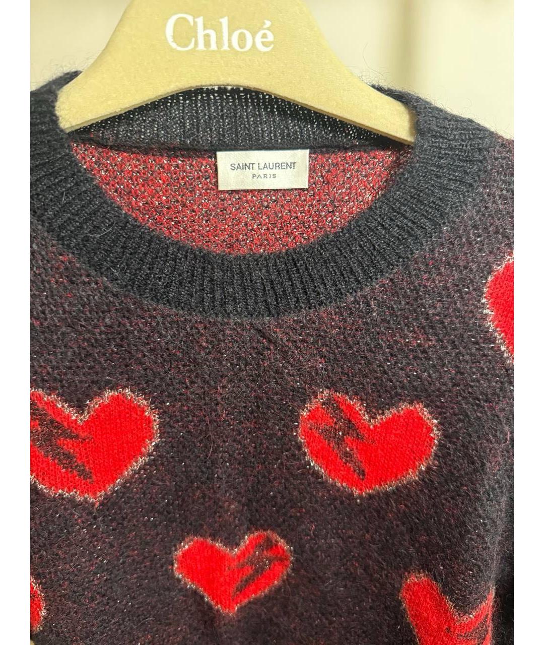SAINT LAURENT Черный шерстяной джемпер / свитер, фото 2