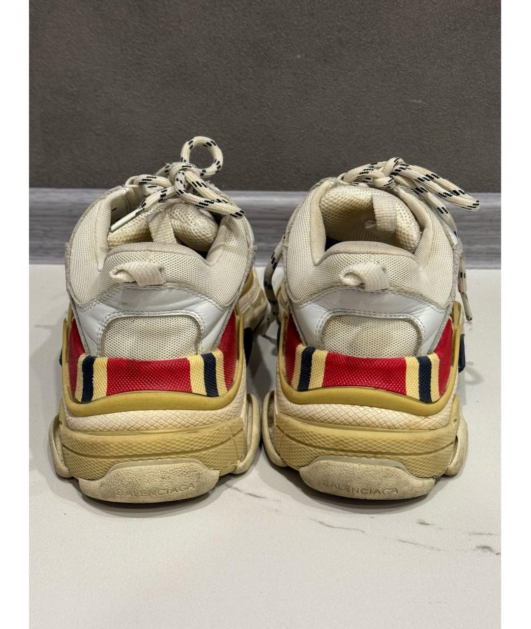 BALENCIAGA Серые кожаные кроссовки, фото 4