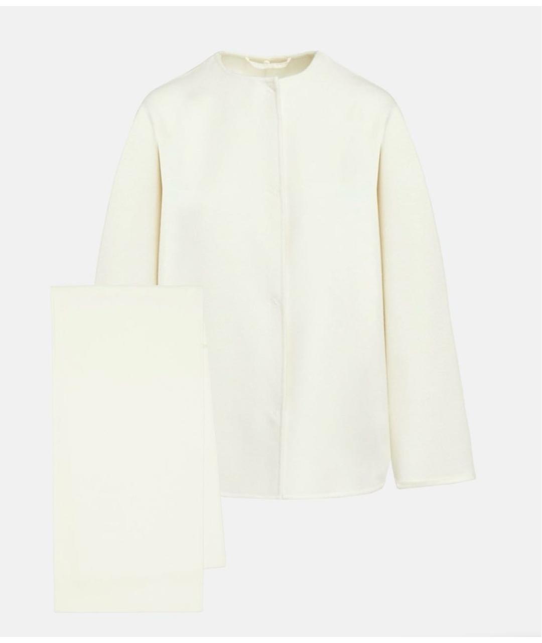 MAX MARA STUDIO Белое шерстяное пальто, фото 5