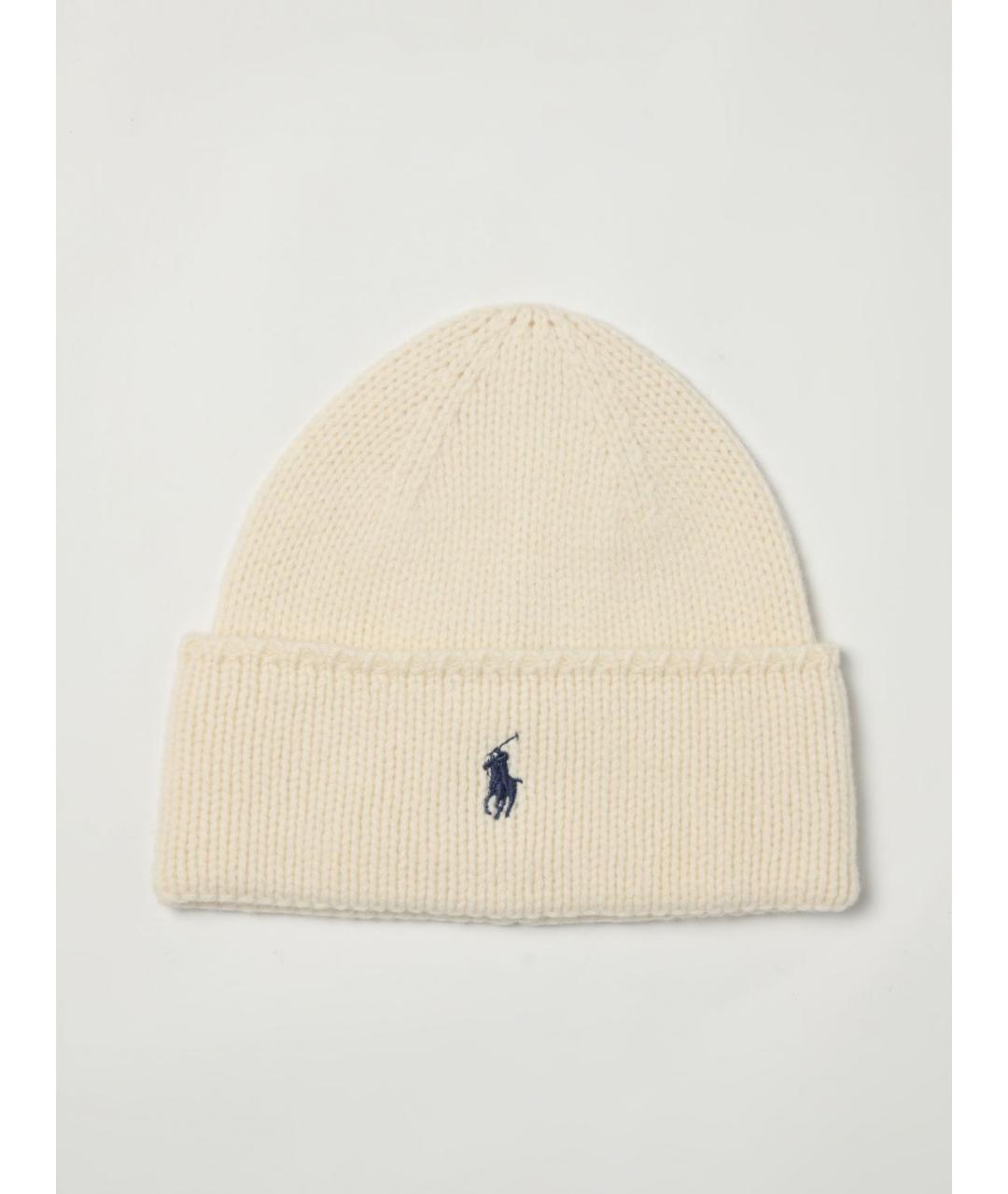 POLO RALPH LAUREN Бежевая шерстяная шапка, фото 3
