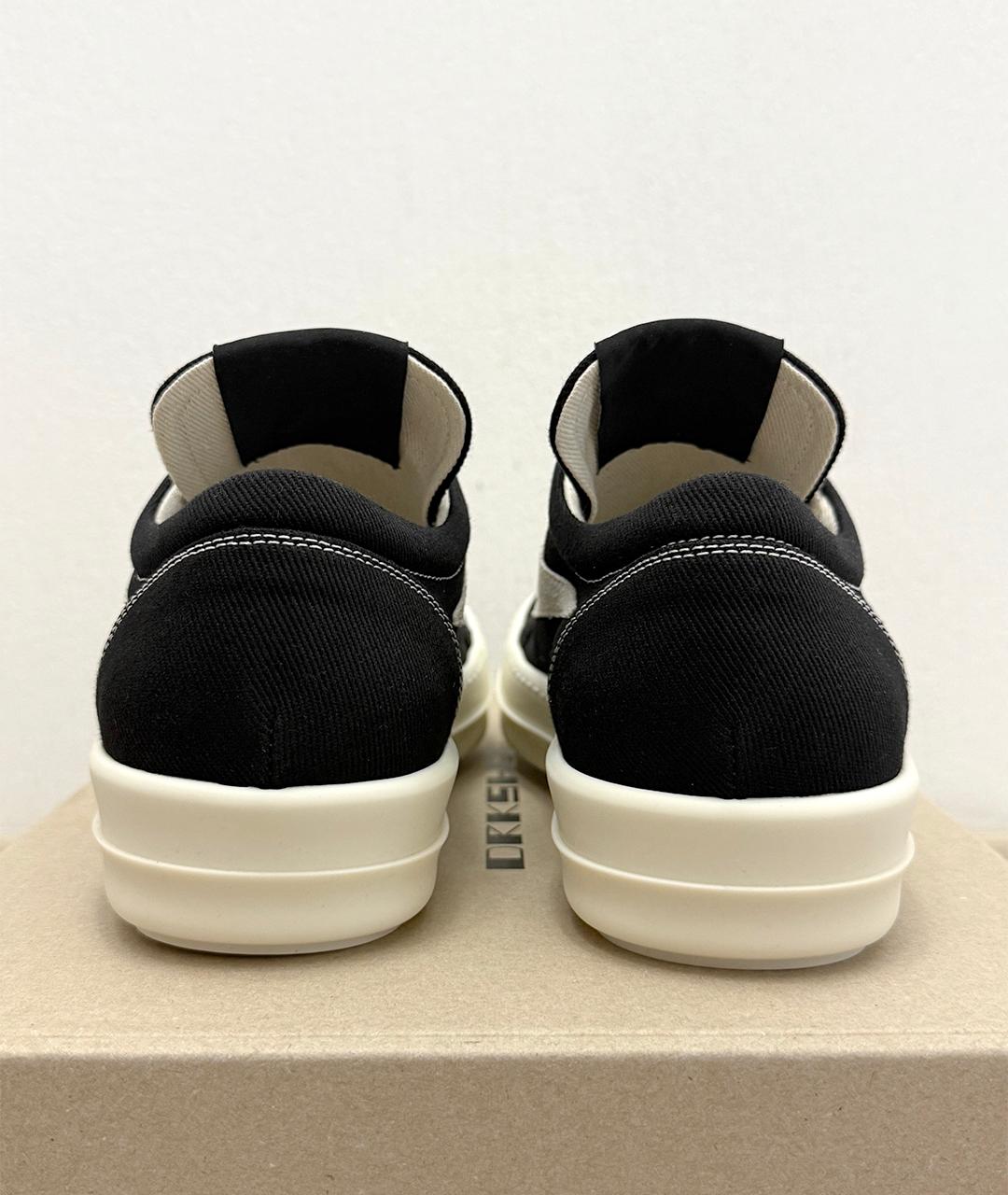 RICK OWENS Черные низкие кроссовки / кеды, фото 8