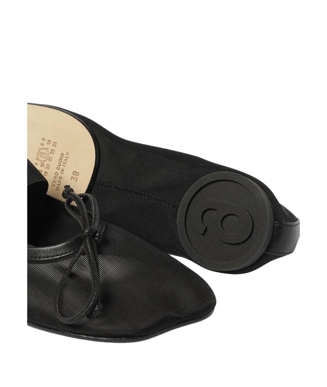 MM6 MAISON MARGIELA Черные текстильные балетки, фото 4