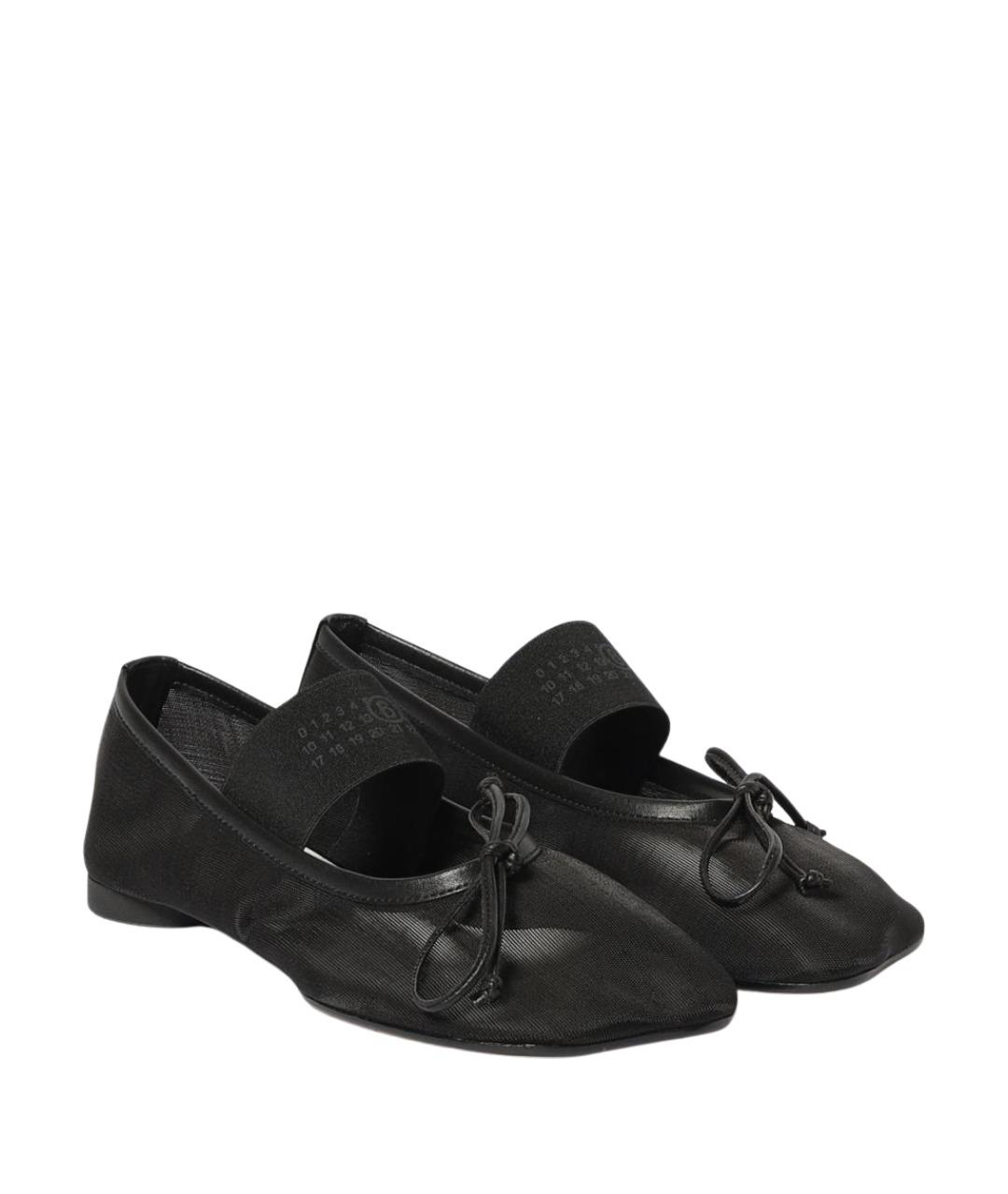 MM6 MAISON MARGIELA Черные текстильные балетки, фото 2