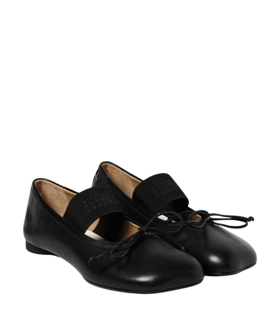 MM6 MAISON MARGIELA Черные кожаные балетки, фото 2