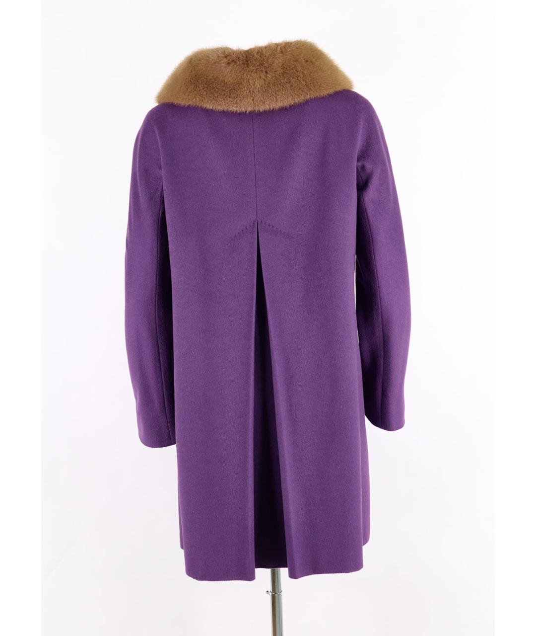 MAX MARA Фиолетовое кашемировое пальто, фото 4