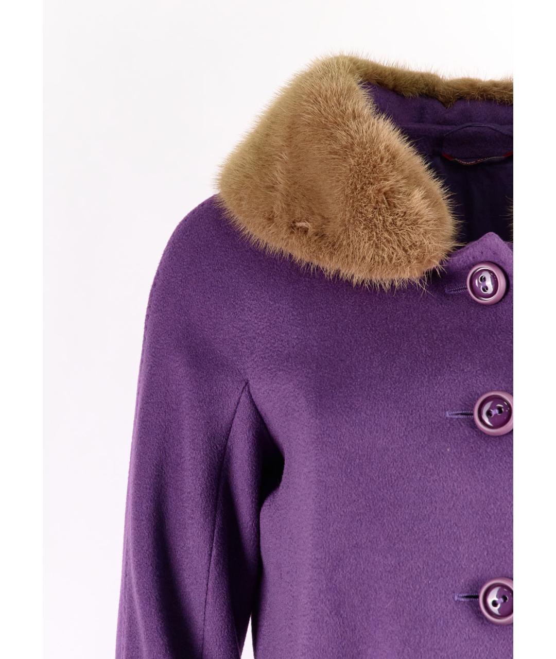 MAX MARA Фиолетовое кашемировое пальто, фото 2