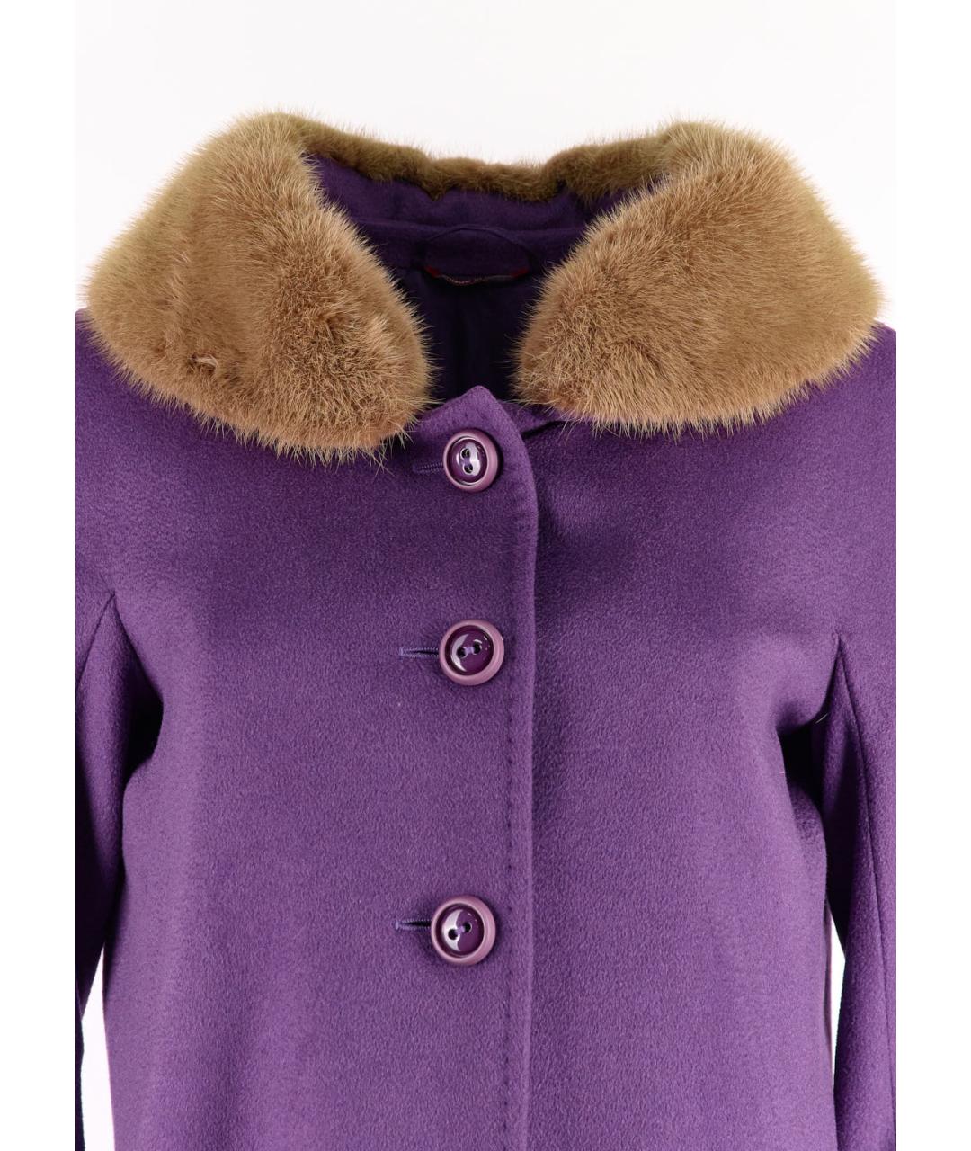 MAX MARA Фиолетовое кашемировое пальто, фото 3