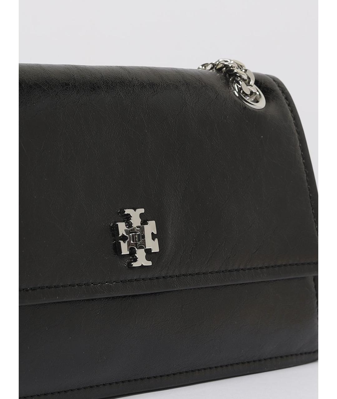 TORY BURCH Черная кожаная сумка через плечо, фото 3