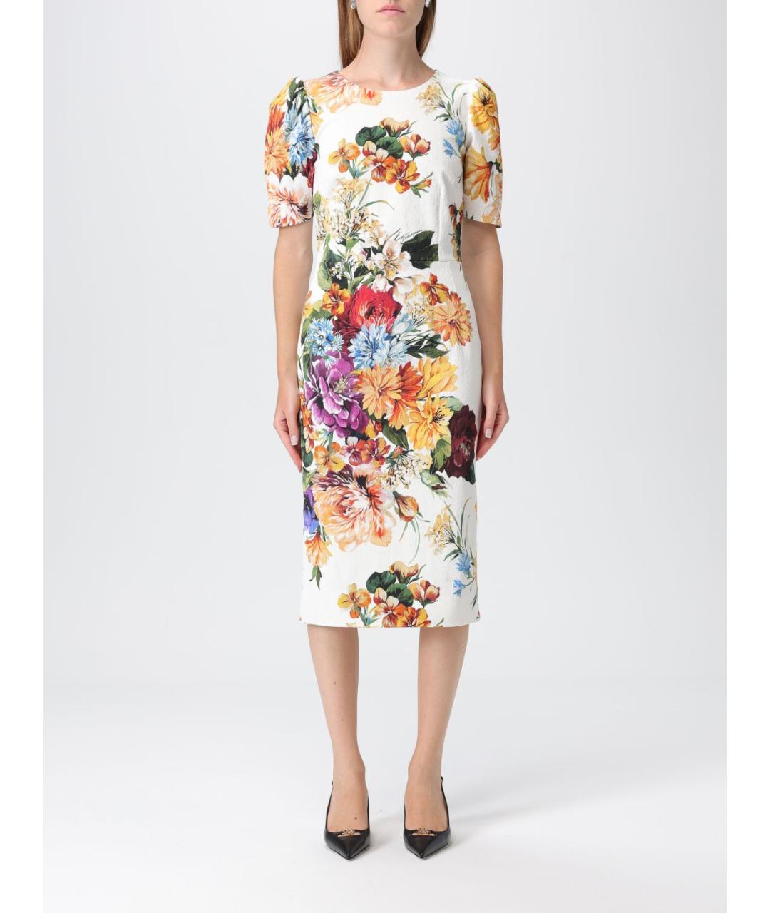DOLCE&GABBANA Мульти хлопковое повседневное платье, фото 2