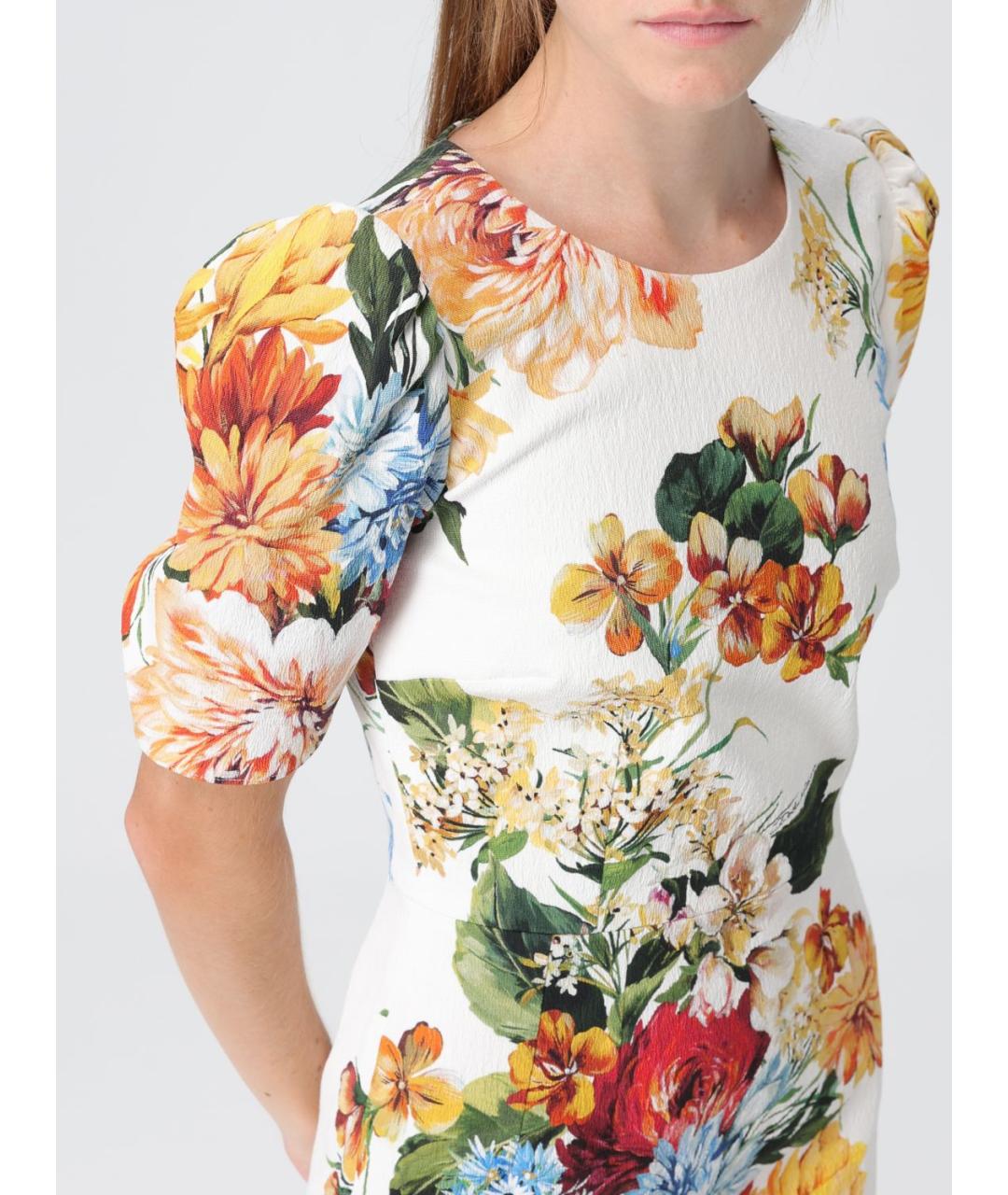 DOLCE&GABBANA Мульти хлопковое повседневное платье, фото 5