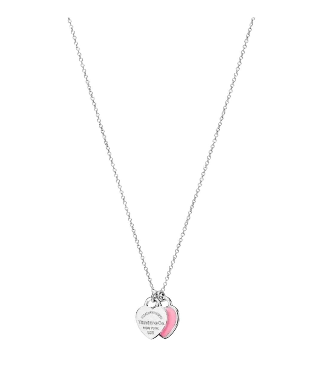 TIFFANY&CO Розовая серебряная подвеска, фото 1
