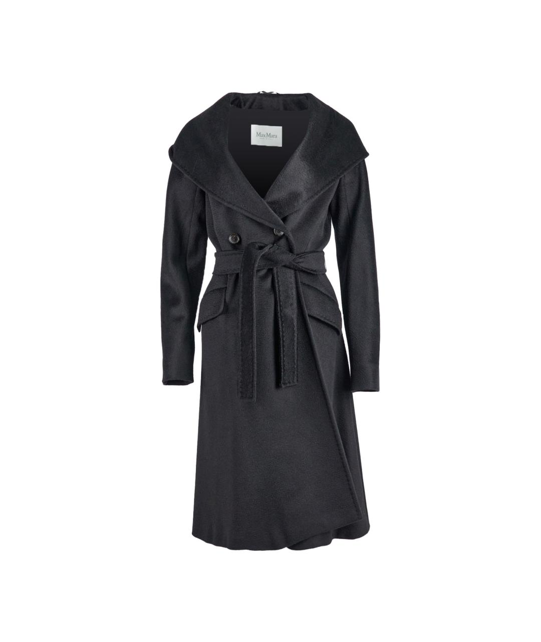 MAX MARA Черное кашемировое пальто, фото 1