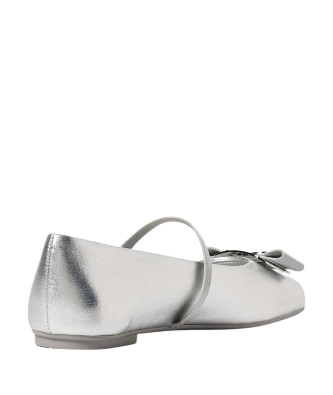 FERRAGAMO Серебряные балетки, фото 3
