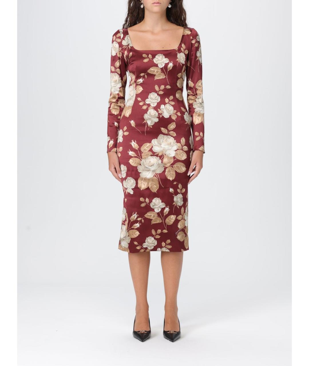 DOLCE&GABBANA Мульти вискозное повседневное платье, фото 2