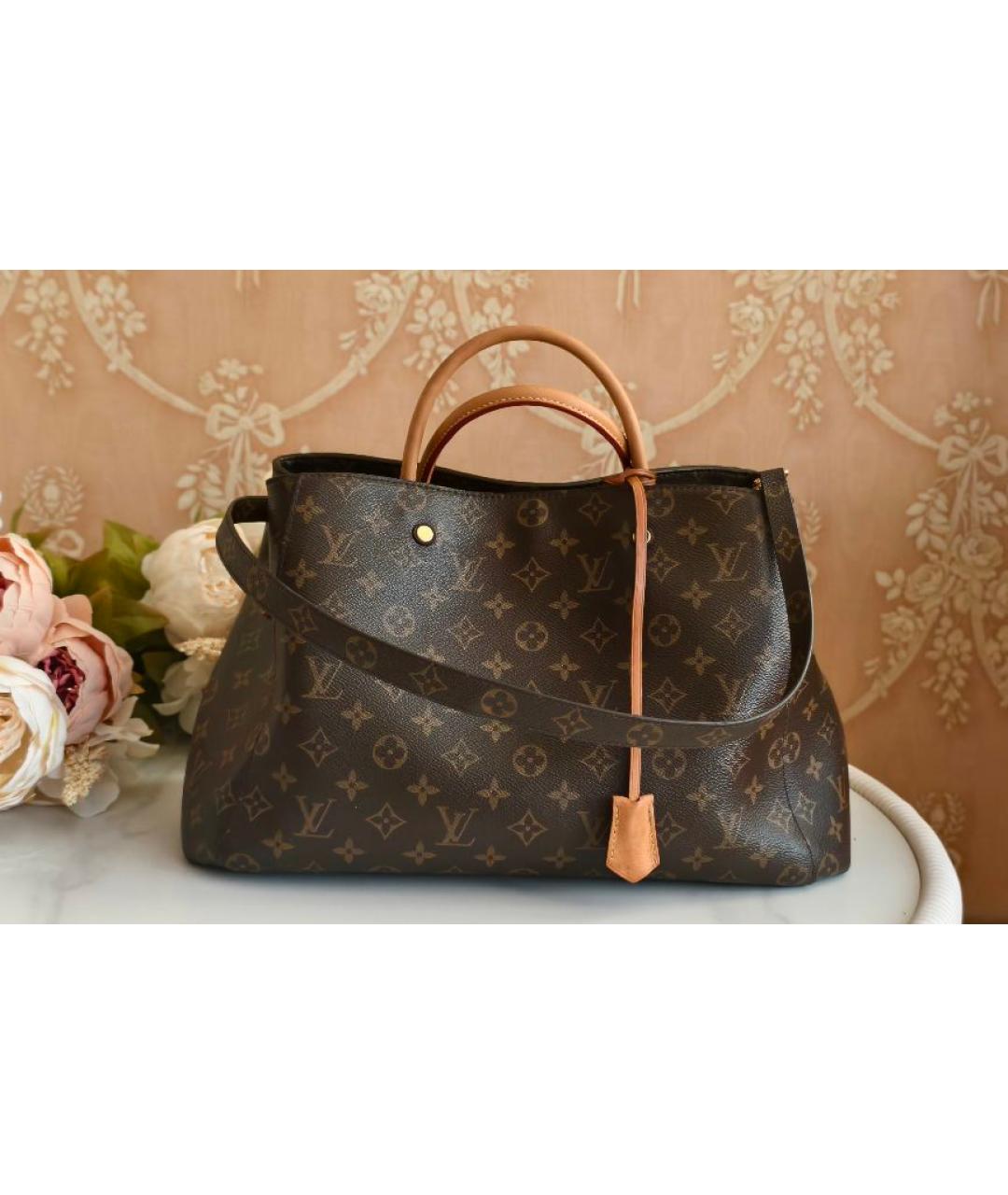 LOUIS VUITTON Коричневая сумка с короткими ручками, фото 9