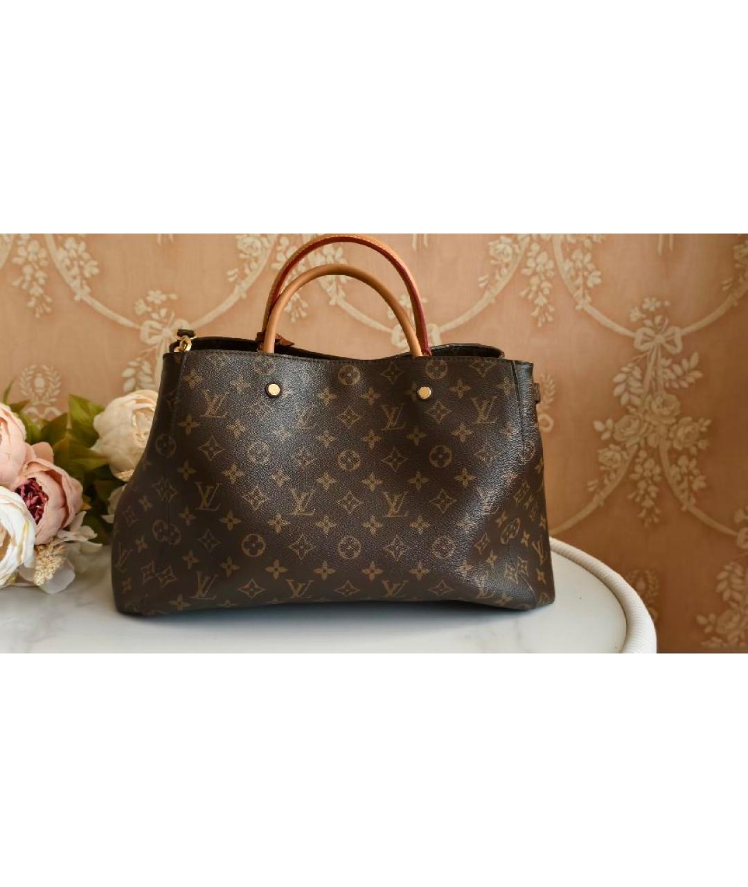 LOUIS VUITTON Коричневая сумка с короткими ручками, фото 3