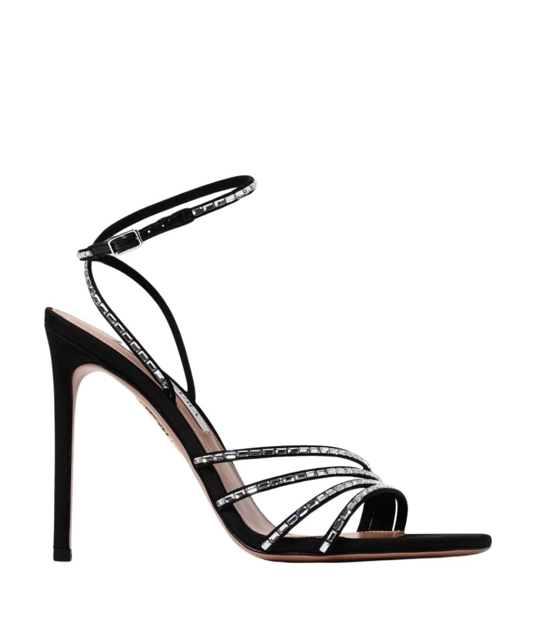 AQUAZZURA Черные босоножки, фото 1