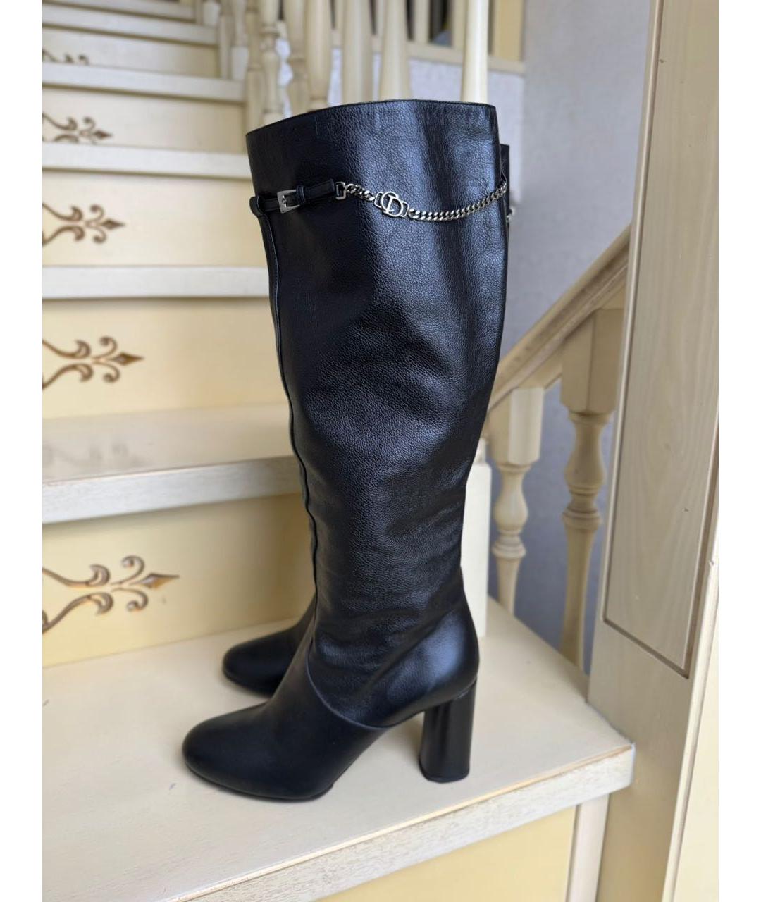 CHRISTIAN DIOR Черные сапоги, фото 9