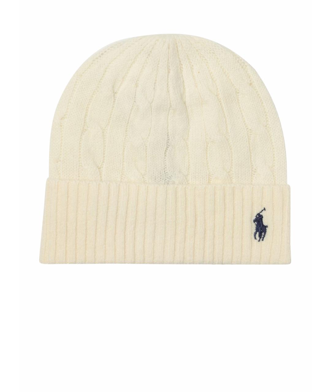 POLO RALPH LAUREN Бежевая шерстяная шапка, фото 1