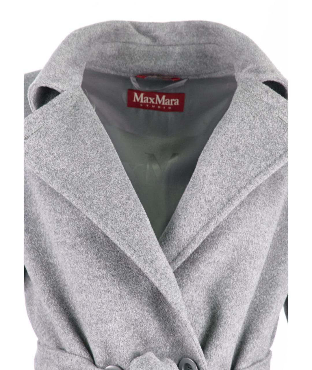 MAX MARA Серое шерстяное пальто, фото 3