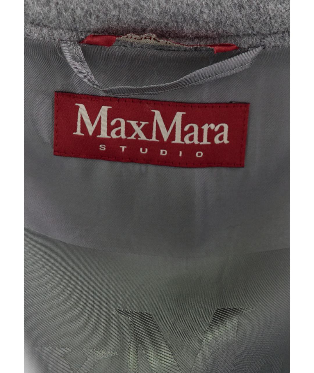 MAX MARA Серое шерстяное пальто, фото 4
