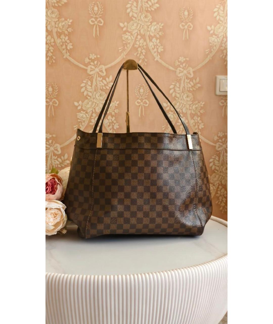 LOUIS VUITTON Коричневая сумка тоут, фото 9