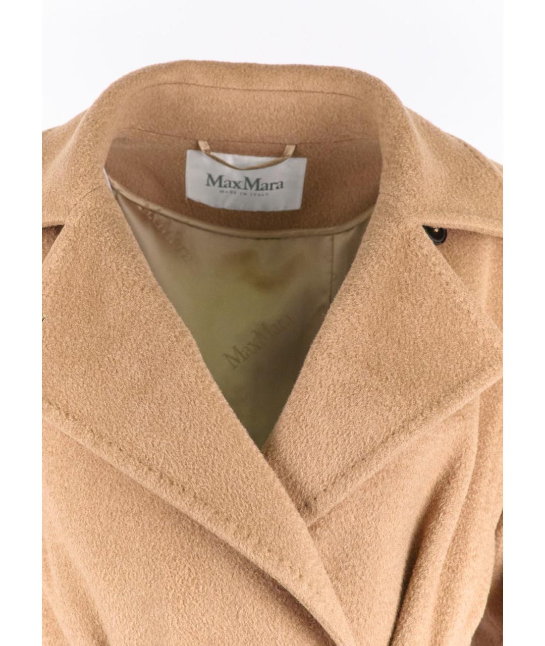 MAX MARA Бежевое шерстяное пальто, фото 3