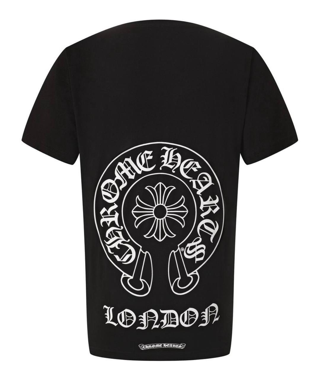 CHROME HEARTS Черная хлопковая футболка, фото 2