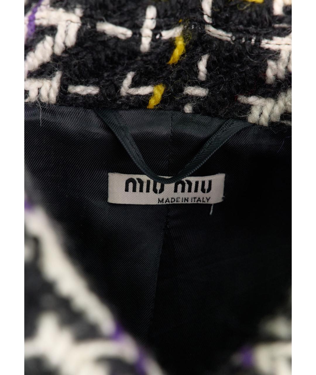 MIU MIU Мульти шерстяное пальто, фото 3