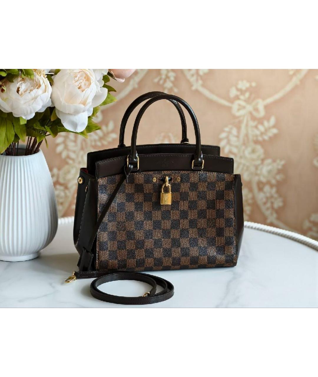 LOUIS VUITTON Коричневая сумка с короткими ручками, фото 2