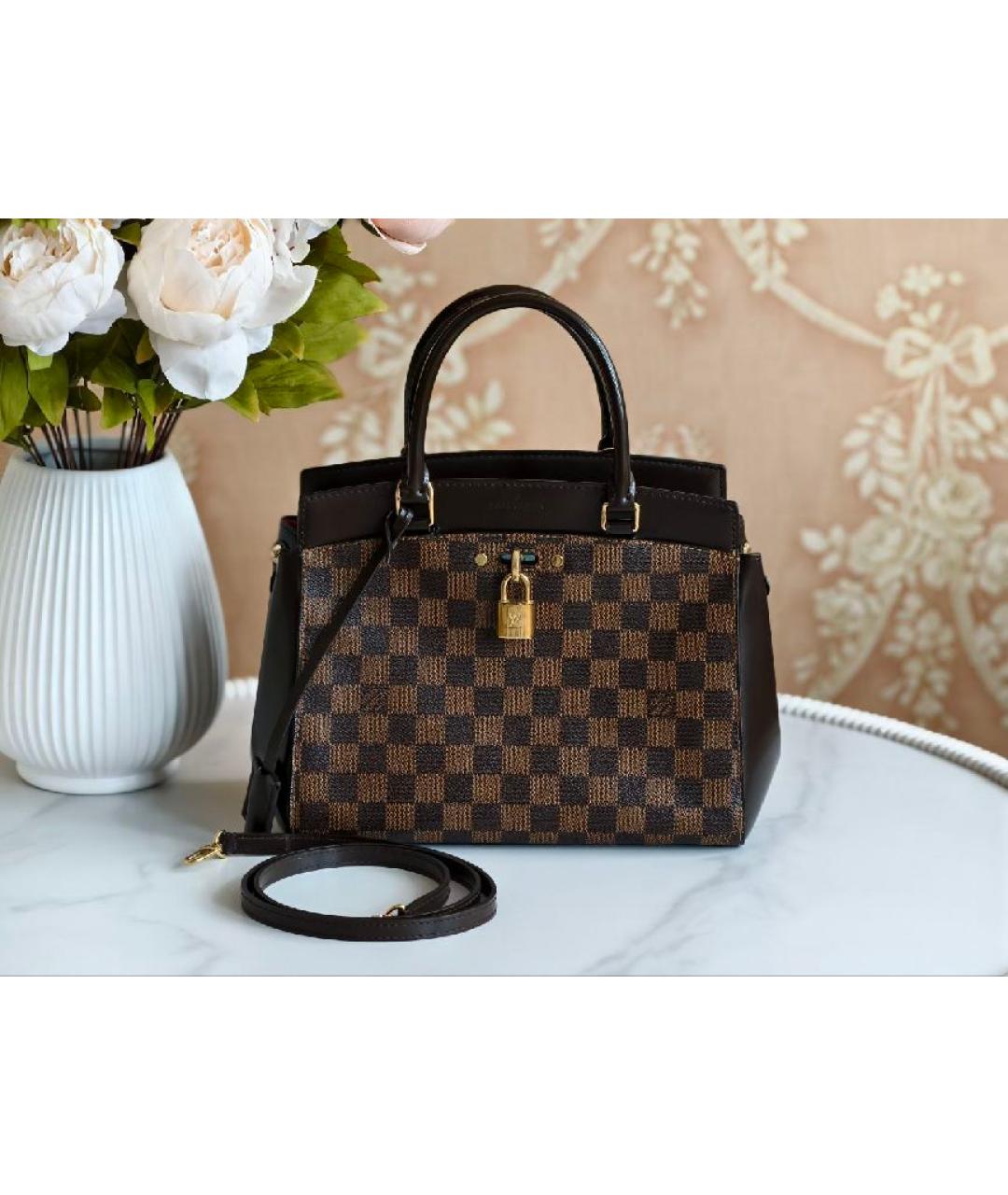 LOUIS VUITTON Коричневая сумка с короткими ручками, фото 9