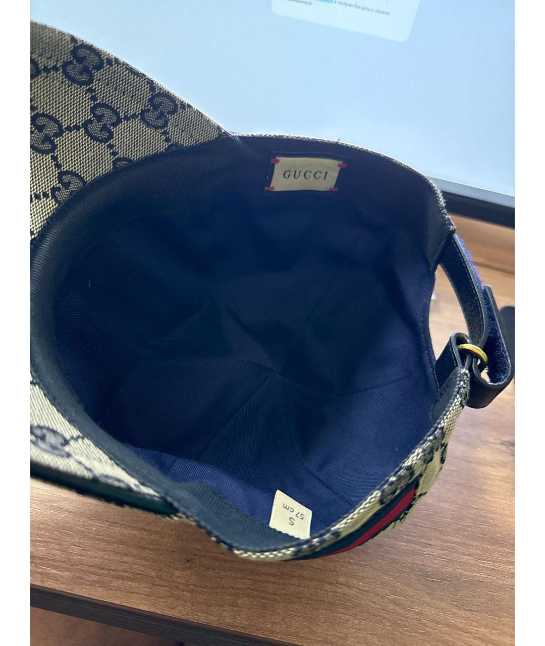 GUCCI Бежевая хлопковая кепка/бейсболка, фото 5