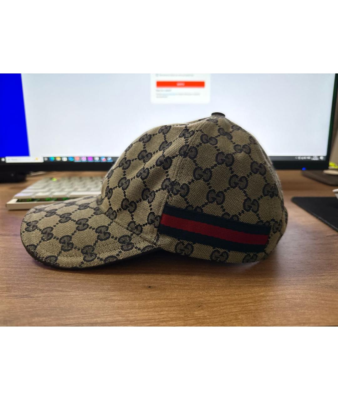 GUCCI Бежевая хлопковая кепка/бейсболка, фото 3