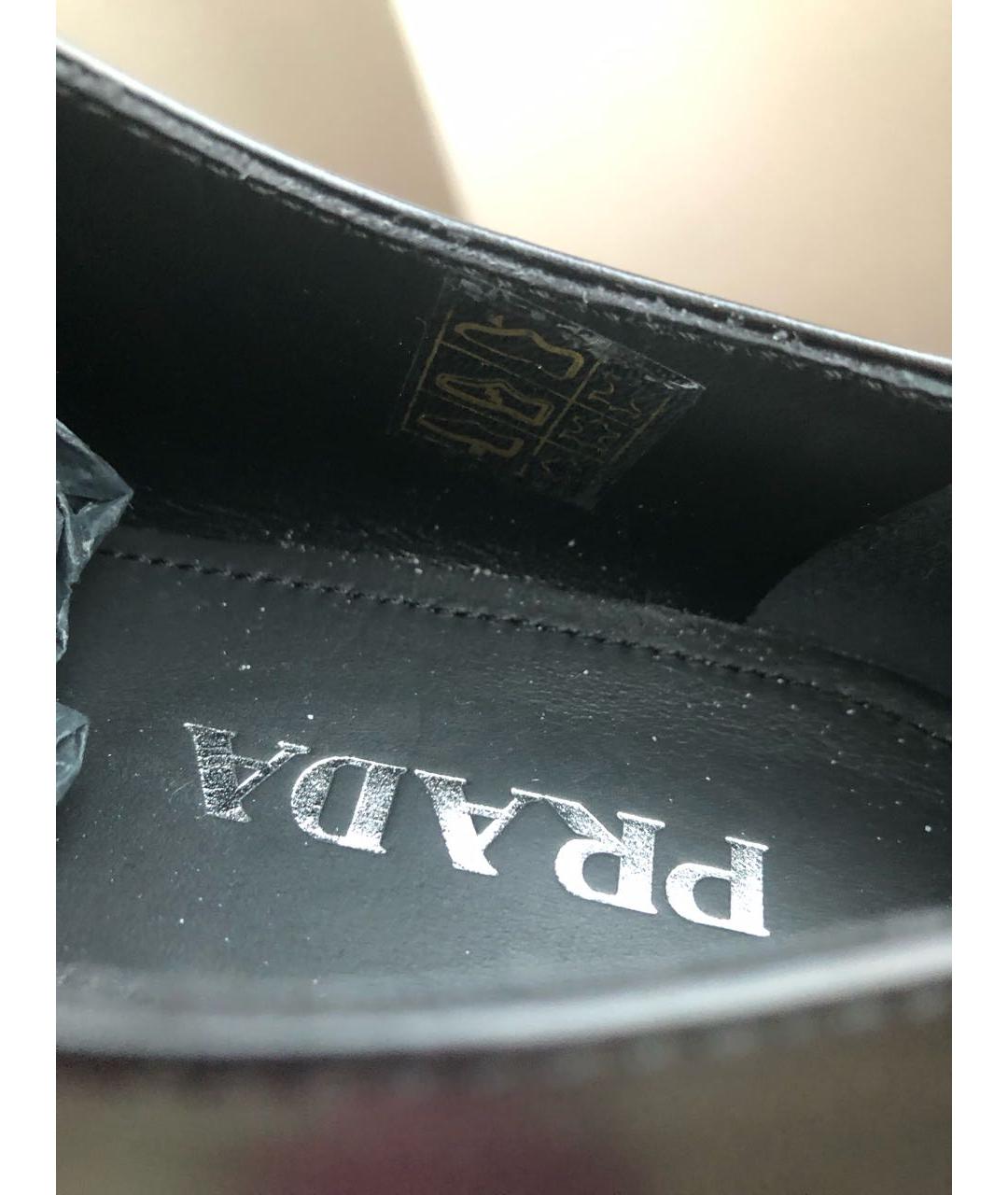 PRADA Черные кожаные лоферы, фото 6