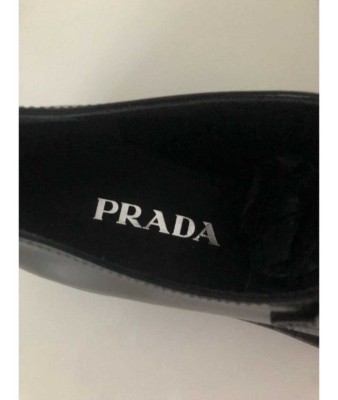 PRADA Черные кожаные лоферы, фото 7