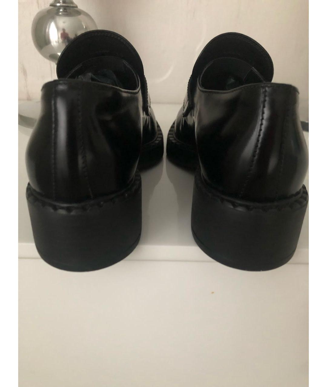 PRADA Черные кожаные лоферы, фото 3